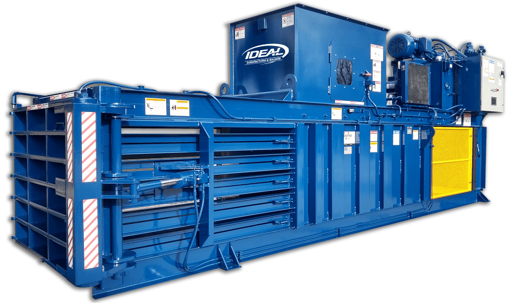 IDEAL horizontal baler designed for high-capacity waste disposal